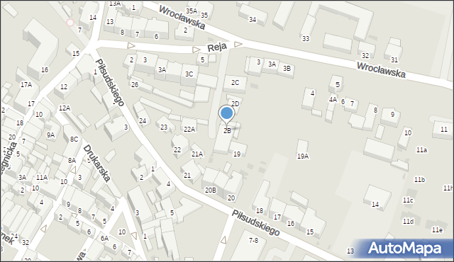 Jawor, Wrocławska, 2B, mapa Jawor