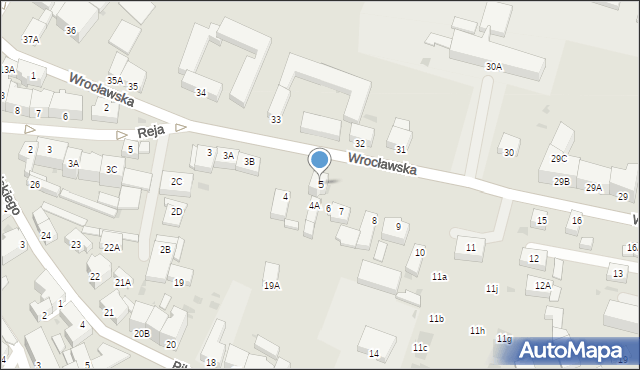 Jawor, Wrocławska, 5, mapa Jawor