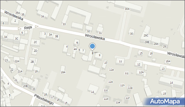 Jawor, Wrocławska, 8, mapa Jawor