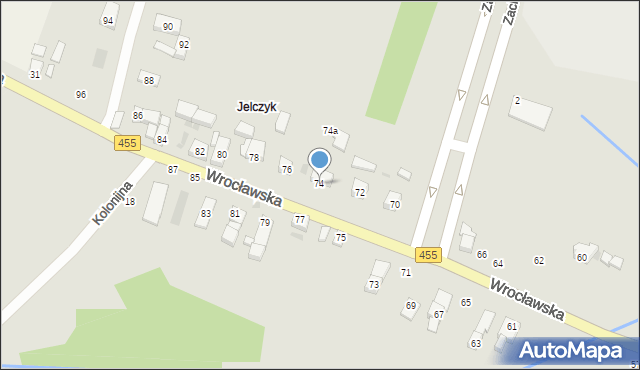 Jelcz-Laskowice, Wrocławska, 74, mapa Jelcz-Laskowice