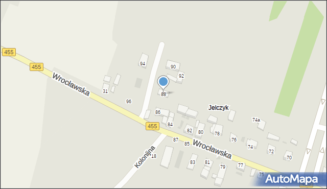 Jelcz-Laskowice, Wrocławska, 88, mapa Jelcz-Laskowice
