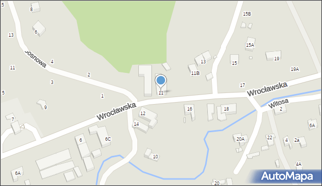 Jelenia Góra, Wrocławska, 11, mapa Jelenia Góra