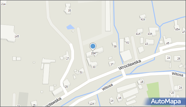 Jelenia Góra, Wrocławska, 33A, mapa Jelenia Góra