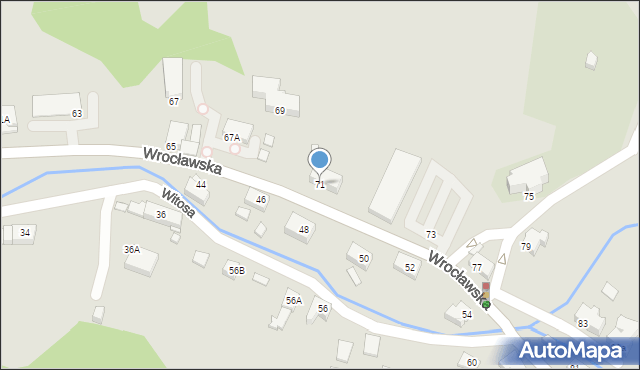 Jelenia Góra, Wrocławska, 71, mapa Jelenia Góra