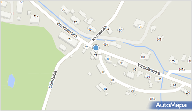 Jelenia Góra, Wrocławska, 78, mapa Jelenia Góra