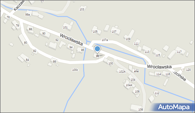 Jelenia Góra, Wrocławska, 98, mapa Jelenia Góra