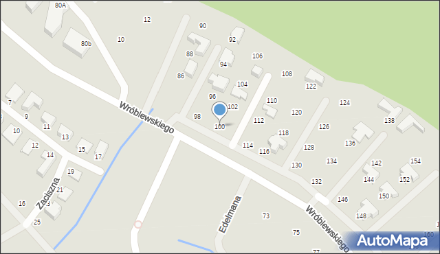 Jelenia Góra, Wróblewskiego Walerego, gen., 100, mapa Jelenia Góra