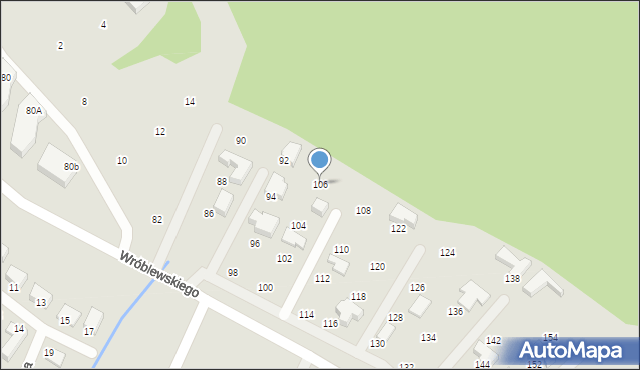 Jelenia Góra, Wróblewskiego Walerego, gen., 106, mapa Jelenia Góra