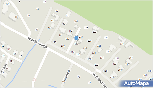 Jelenia Góra, Wróblewskiego Walerego, gen., 112, mapa Jelenia Góra