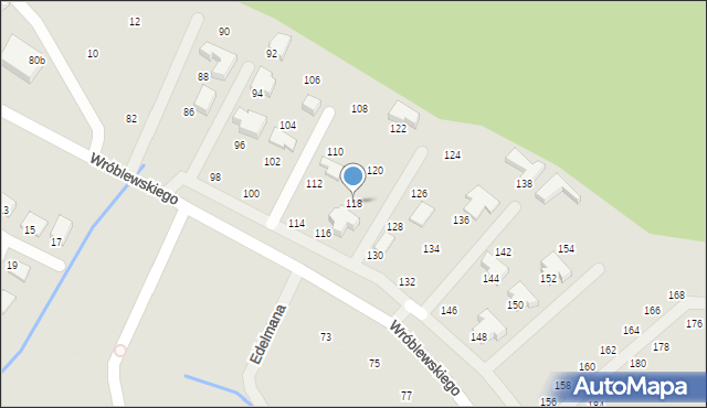 Jelenia Góra, Wróblewskiego Walerego, gen., 118, mapa Jelenia Góra