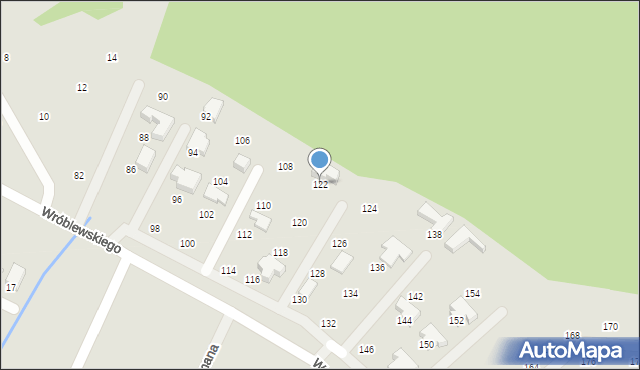 Jelenia Góra, Wróblewskiego Walerego, gen., 122, mapa Jelenia Góra