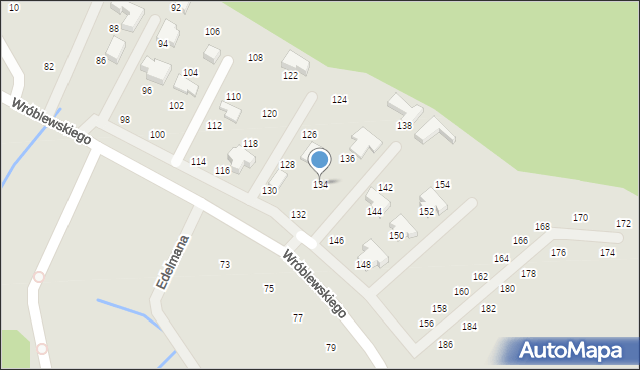 Jelenia Góra, Wróblewskiego Walerego, gen., 134, mapa Jelenia Góra