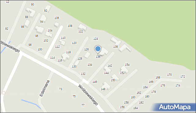 Jelenia Góra, Wróblewskiego Walerego, gen., 136, mapa Jelenia Góra