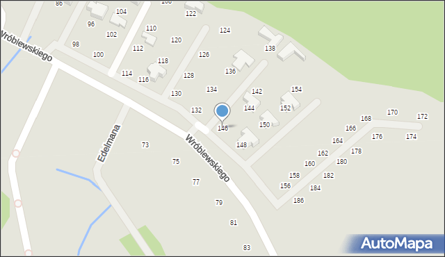 Jelenia Góra, Wróblewskiego Walerego, gen., 146, mapa Jelenia Góra