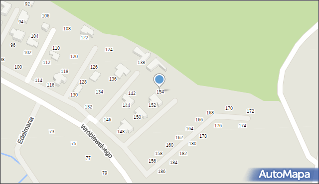 Jelenia Góra, Wróblewskiego Walerego, gen., 154, mapa Jelenia Góra