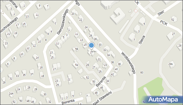 Jelenia Góra, Wróblewskiego Walerego, gen., 17, mapa Jelenia Góra