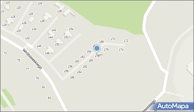 Jelenia Góra, Wróblewskiego Walerego, gen., 178, mapa Jelenia Góra