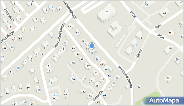 Jelenia Góra, Wróblewskiego Walerego, gen., 28, mapa Jelenia Góra