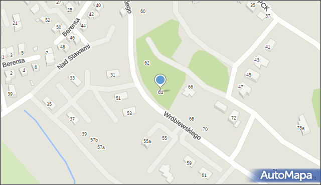 Jelenia Góra, Wróblewskiego Walerego, gen., 64, mapa Jelenia Góra