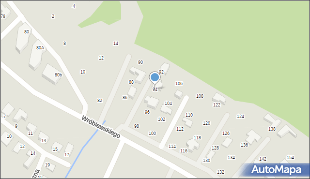 Jelenia Góra, Wróblewskiego Walerego, gen., 94, mapa Jelenia Góra