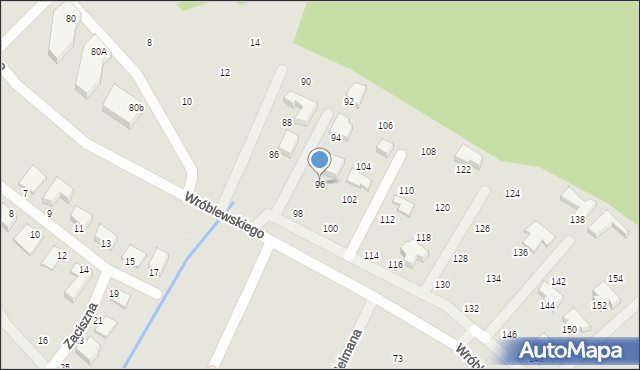 Jelenia Góra, Wróblewskiego Walerego, gen., 96, mapa Jelenia Góra