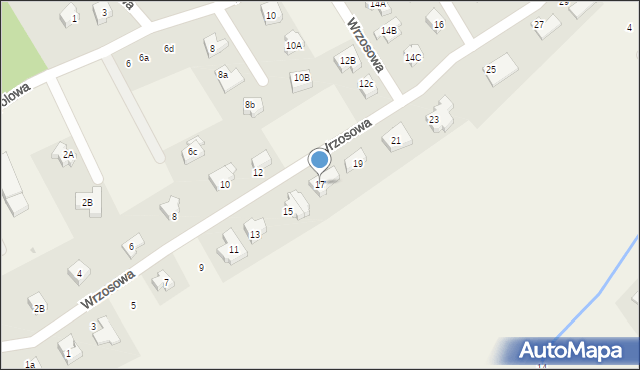 Jeżów Sudecki, Wrzosowa, 17, mapa Jeżów Sudecki