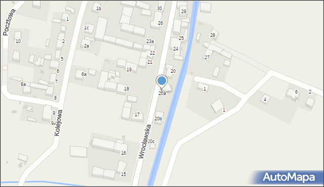 Jordanów Śląski, Wrocławska, 20a, mapa Jordanów Śląski