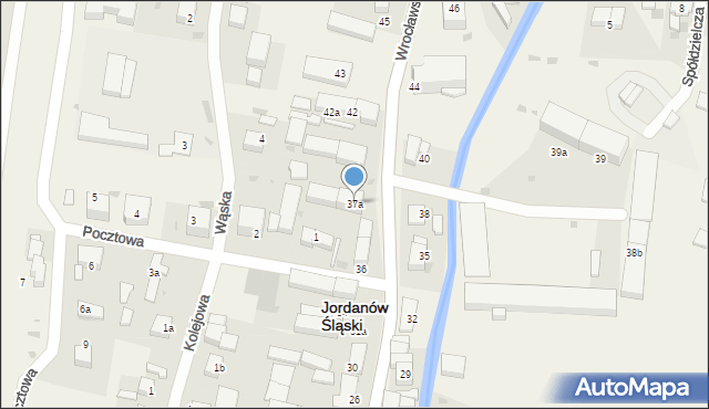 Jordanów Śląski, Wrocławska, 37a, mapa Jordanów Śląski