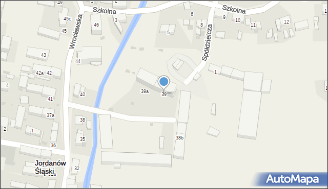Jordanów Śląski, Wrocławska, 39, mapa Jordanów Śląski