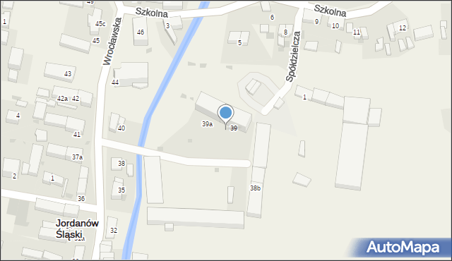 Jordanów Śląski, Wrocławska, 39b, mapa Jordanów Śląski