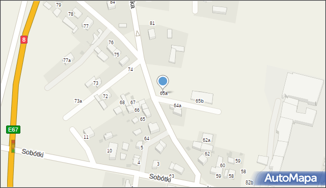 Jordanów Śląski, Wrocławska, 65a, mapa Jordanów Śląski