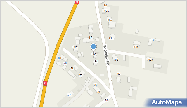 Jordanów Śląski, Wrocławska, 84a, mapa Jordanów Śląski