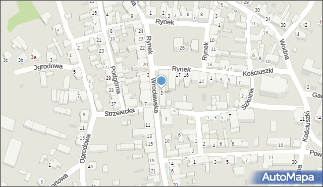 Jutrosin, Wrocławska, 2, mapa Jutrosin