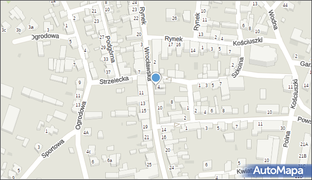 Jutrosin, Wrocławska, 6, mapa Jutrosin