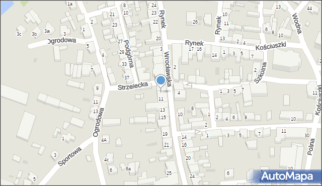 Jutrosin, Wrocławska, 9, mapa Jutrosin