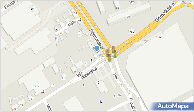 Kalisz, Wrocławska, 1, mapa Kalisza