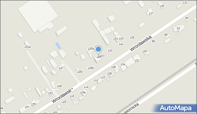 Kalisz, Wrocławska, 145, mapa Kalisza