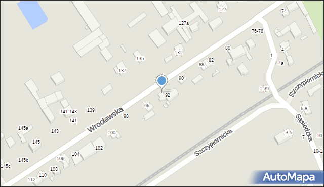 Kalisz, Wrocławska, 94, mapa Kalisza