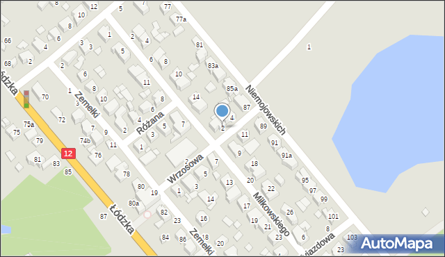 Kalisz, Wrzosowa, 2, mapa Kalisza