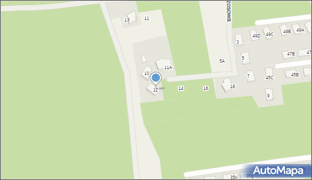 Kałuszyn, Wrzosowa, 12, mapa Kałuszyn