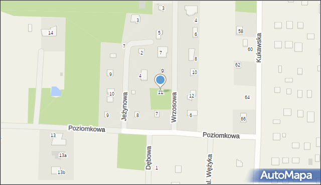 Kamieńczyk, Wrzosowa, 11, mapa Kamieńczyk