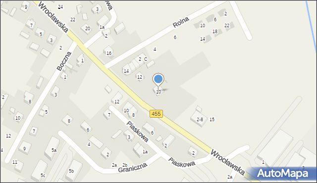 Kamieniec Wrocławski, Wrocławska, 10, mapa Kamieniec Wrocławski