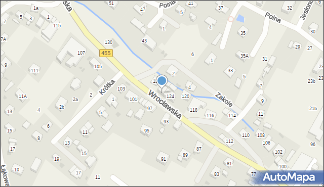 Kamieniec Wrocławski, Wrocławska, 126, mapa Kamieniec Wrocławski
