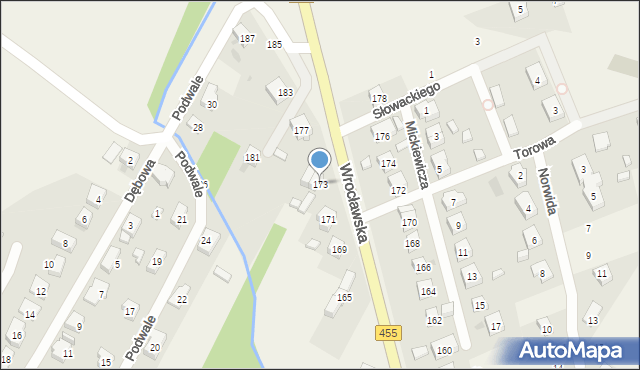 Kamieniec Wrocławski, Wrocławska, 173, mapa Kamieniec Wrocławski