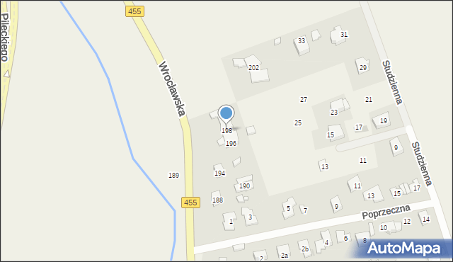 Kamieniec Wrocławski, Wrocławska, 198, mapa Kamieniec Wrocławski