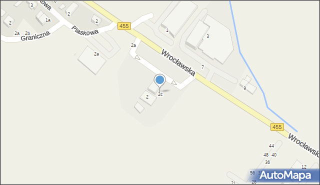 Kamieniec Wrocławski, Wrocławska, 2c, mapa Kamieniec Wrocławski