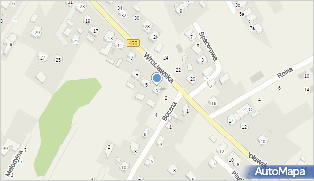 Kamieniec Wrocławski, Wrocławska, 3, mapa Kamieniec Wrocławski