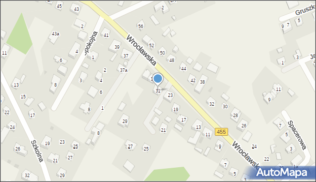 Kamieniec Wrocławski, Wrocławska, 31, mapa Kamieniec Wrocławski