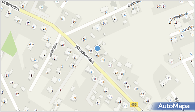 Kamieniec Wrocławski, Wrocławska, 50, mapa Kamieniec Wrocławski