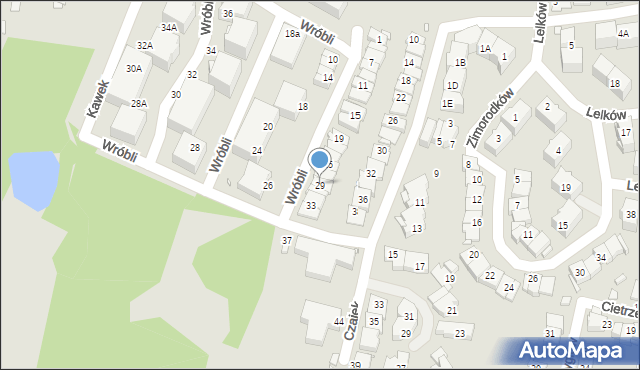 Katowice, Wróbli, 29, mapa Katowic